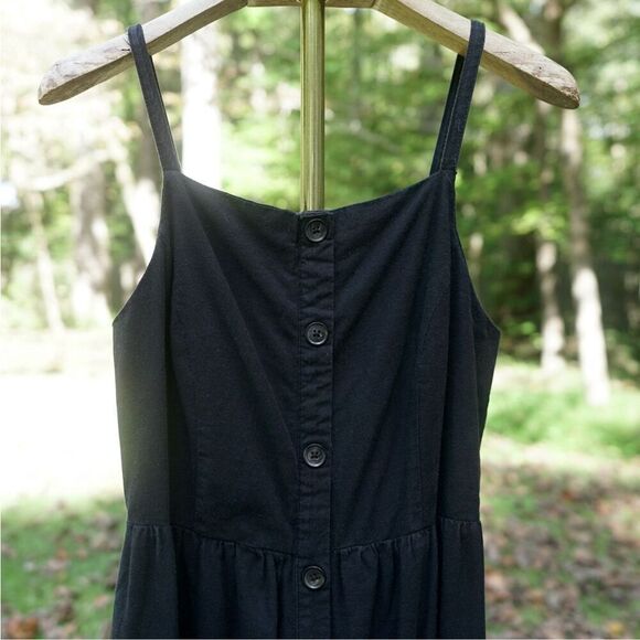 Old Navy Black White Embroidered Midi Sundress - Picture 2 of 6